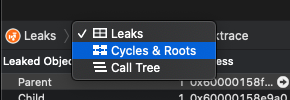 Leaks from Xcode